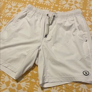 Vuori Men's White Swim Trunks
